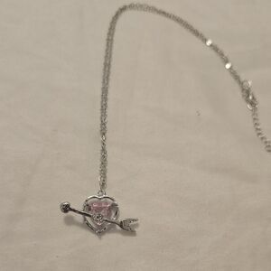 ROMWE Silver Heart Pendant Necklace